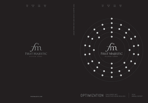 Thumbnail First Majestic Silver
 Annual Report 2016