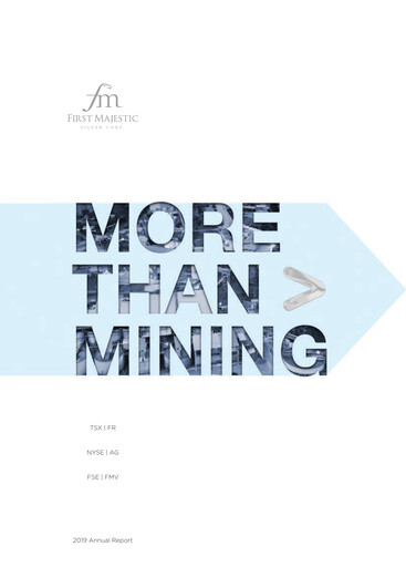 Thumbnail First Majestic Silver
 Annual Report 2019