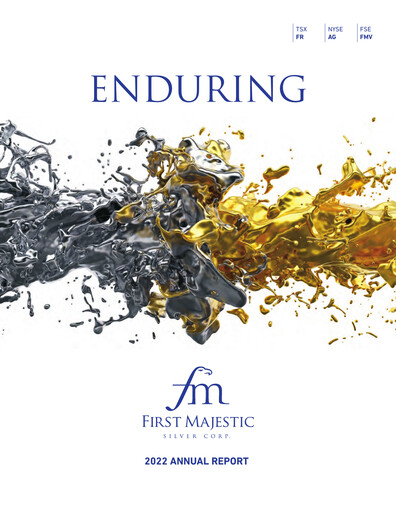 Thumbnail First Majestic Silver
 Annual Report 2022