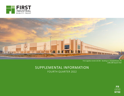 Thumbnail First Industrial Realty Trust Quarterly Report 2022-q4