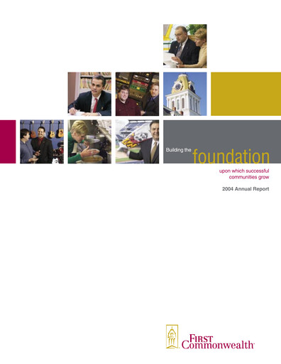 Thumbnail First Commonwealth Financial Corp Annual Report 2004