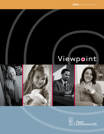 Thumbnail First Commonwealth Financial Corp Annual Report 2006