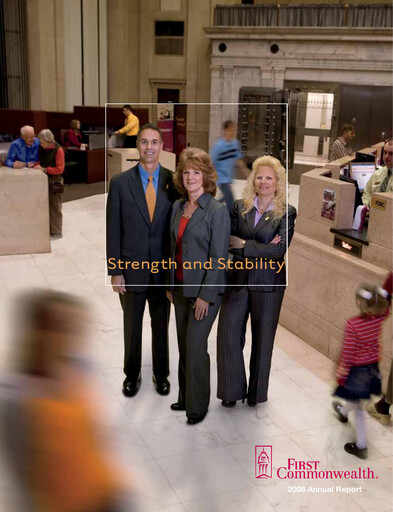 Thumbnail First Commonwealth Financial Corp Annual Report 2008