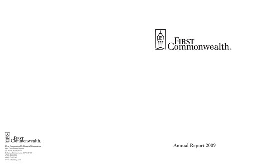 Thumbnail First Commonwealth Financial Corp Annual Report 2009