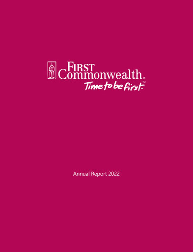 Thumbnail First Commonwealth Financial Corp Annual Report 2022