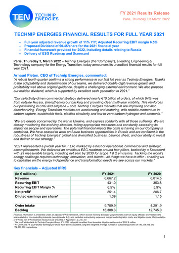 Thumbnail Technip Energies Financial Report 2021