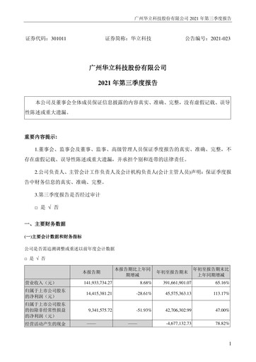 Miniature GuangZhou Wahlap Technology Rapport trimestriel 2021-q3