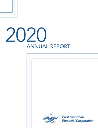 Thumbnail First American Financial Corporation Annual Report 2020
