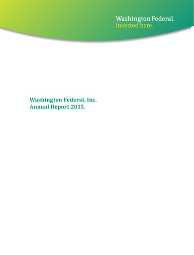 Thumbnail WaFd Bank Annual Report 2015