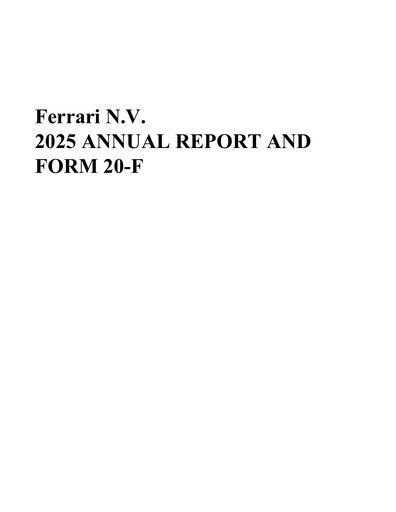 Thumbnail Ferrari Annual Report 2025