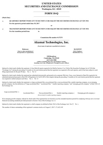 Thumbnail Akamai
 Quarterly Report 2017-q2