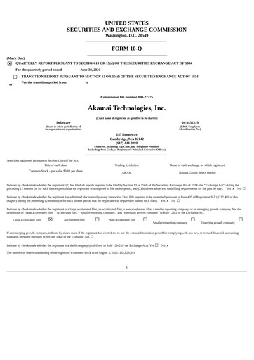 Thumbnail Akamai
 Quarterly Report 2021-q2