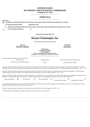 Thumbnail Akamai
 Quarterly Report 2021-q3