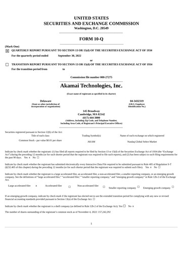 Thumbnail Akamai
 Quarterly Report 2022-q3