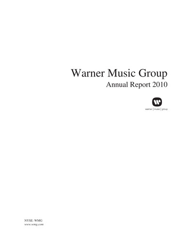 Vorschaubild Warner Music Group
 Jahresbericht 2010
