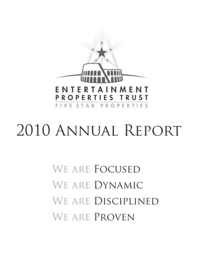 Thumbnail EPR Properties
 Annual Report 2010