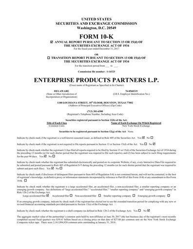 Thumbnail Enterprise Products Annual Report 2017