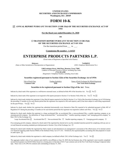 Thumbnail Enterprise Products Annual Report 2020