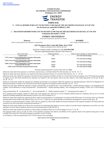 Vorschaubild Energy Transfer LP
 Jahresbericht 2023