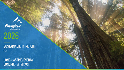 Miniature Energizer Holdings
 Rapport de durabilité 2025