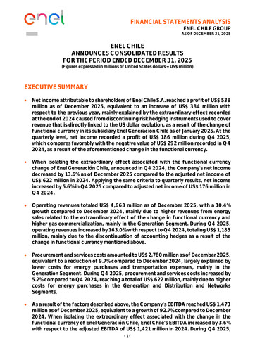 Thumbnail Enel Chile
 Financial Statement 2025