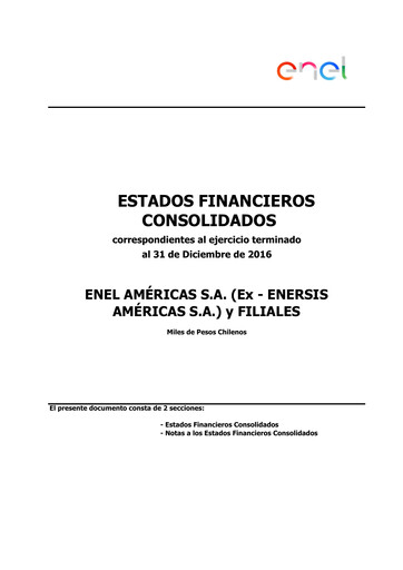 Thumbnail Enel Américas
 Financial Statement 2016