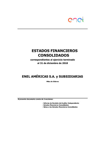 Thumbnail Enel Américas
 Financial Statement 2018