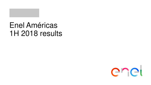 Thumbnail Enel Américas
 Half-year Report 2018