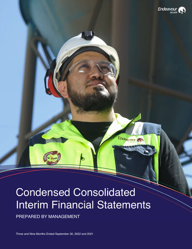 Thumbnail Endeavour Silver Financial Statement 2022-q3