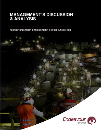 Thumbnail Endeavour Silver Quarterly Report 2018-q2