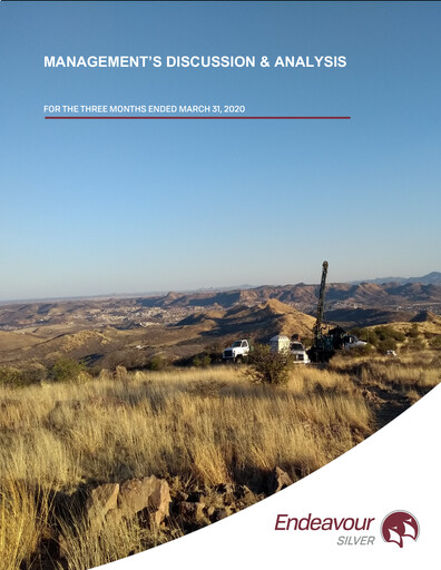 Thumbnail Endeavour Silver Quarterly Report 2020-q1
