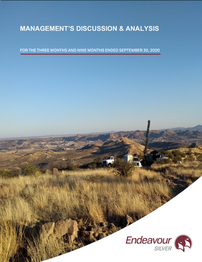 Thumbnail Endeavour Silver Quarterly Report 2020-q3