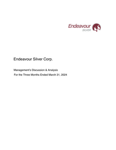 Thumbnail Endeavour Silver Quarterly Report 2024-q1