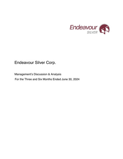Thumbnail Endeavour Silver Quarterly Report 2024-q2