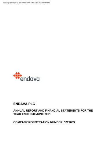 Thumbnail Endava Annual Report 2021