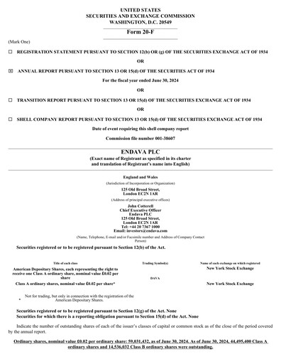 Thumbnail Endava Annual Report 2024