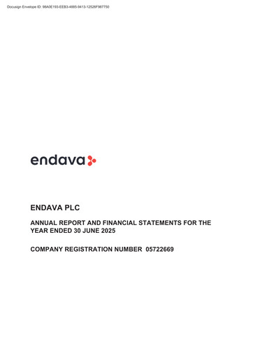Thumbnail Endava Annual Report 2025