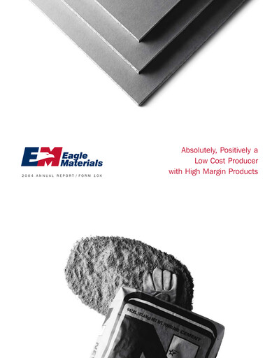 Thumbnail Eagle Materials
 Annual Report 2004