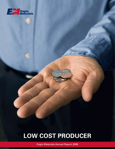 Thumbnail Eagle Materials
 Annual Report 2008