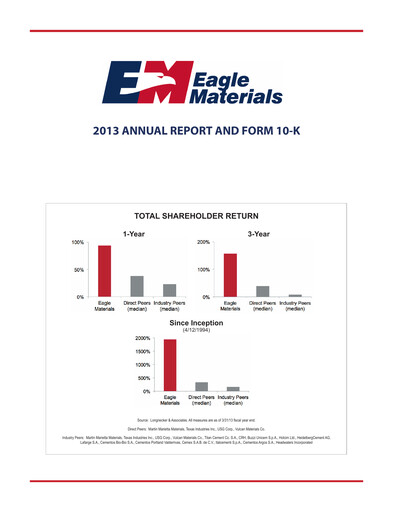 Thumbnail Eagle Materials
 Annual Report 2013
