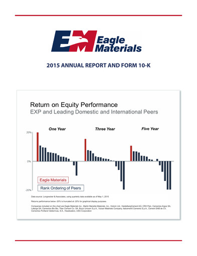 Thumbnail Eagle Materials
 Annual Report 2015