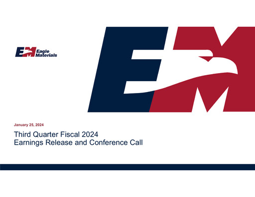 Miniature Eagle Materials
 Rapport trimestriel 2024-q3