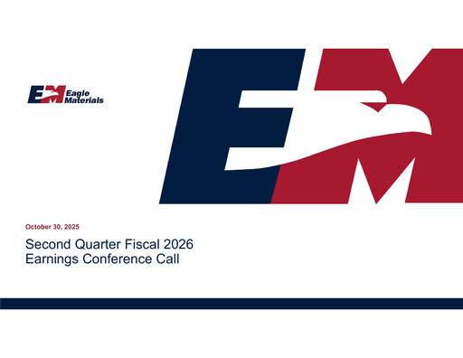 Miniature Eagle Materials
 Rapport trimestriel 2026-q2