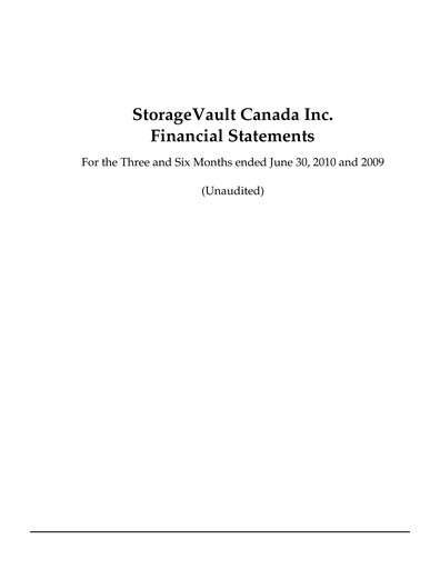 Thumbnail StorageVault Canada Quarterly Report 2010-q2