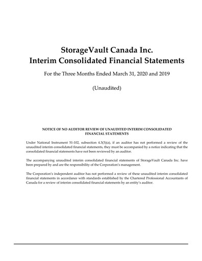 Thumbnail StorageVault Canada Quarterly Report 2020-q1