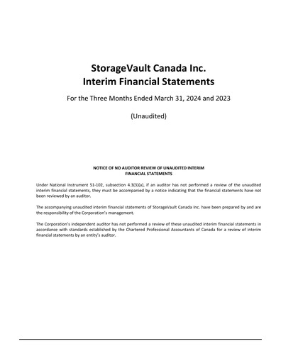 Thumbnail StorageVault Canada Quarterly Report 2024-q1