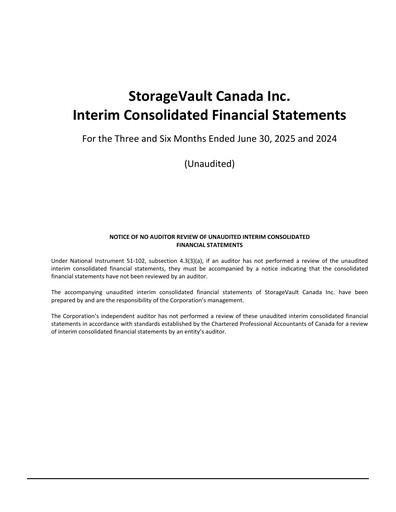 Thumbnail StorageVault Canada Quarterly Report 2025-q2