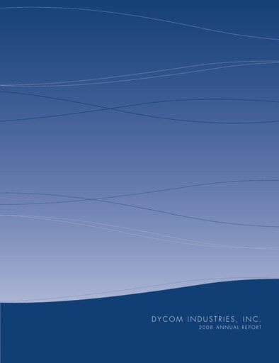 Thumbnail Dycom Industries Annual Report 2008