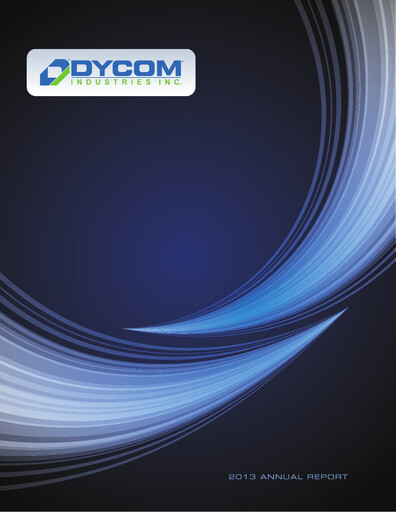 Thumbnail Dycom Industries Annual Report 2013