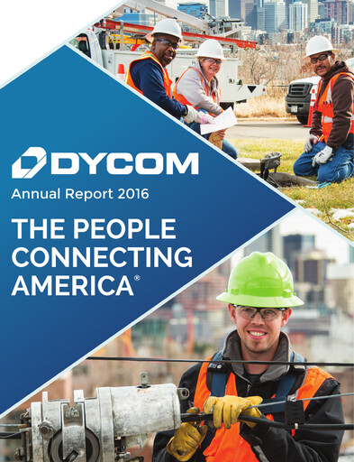 Thumbnail Dycom Industries Annual Report 2016